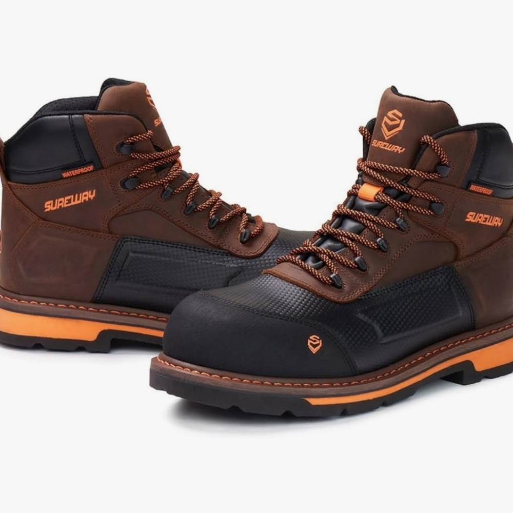 NIB LEATHER Sureway Work boots ASTM composite toe 11 😀